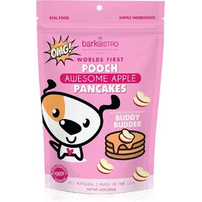Bark Bistro Company Awesome Apple Pooch Pancakes top w/ Buddy BUDDER, 100 percent All Natural Dog Pancakes, Healthy Dog Treats, Made in USA (14oz)