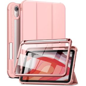 Case for iPad Mini 6 2021 Case, [Built-in Screen Protector][Auto Sleep/Wake][Pencil Holder] iPad Mini 6th Generation 8.3-inch Soft Leather Flip Cover with Stand, Green (Purple)