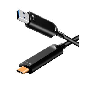 Fiber Optic USB A to USB C Cable (50ft),10Gbps High Speed USB 3.1 Cable for Webcam,Camera,VR/AR,Projector etc