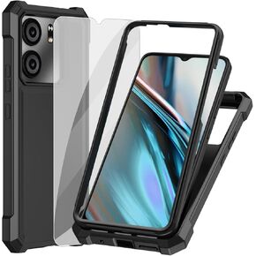 Ailiber Case for BLU View 5, BLU View 5 Phone Case with Screen Protector, Dual Layer Protection, Shockproof Corners TPU Bumper, Slim Silicone Cell Phone Cover for BLU View 5-Blue Pink