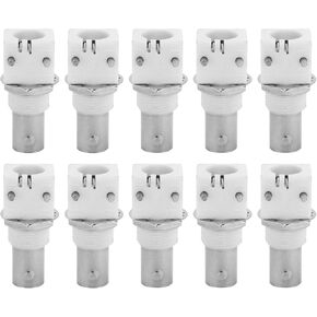 10pcs PCB Mount Connector 90 Degree White PCB Mount BNC Connector Board 2P BNCQ9 Adapter for CCTV Systems