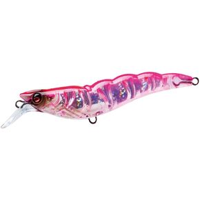 Duel Yo-Zuri R1162-HP Crystal 3D Shrimp Slow Sinking Lure, Holographic Hot Pink, 90mm 3-1/2'
