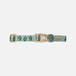 Printed Collar for Tiny Dogs (Green Cactus, XS)