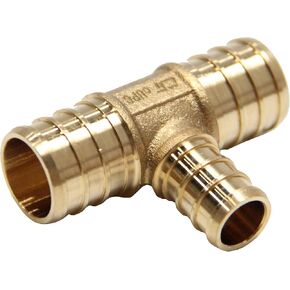 قطعتان من تركيبات تجعيد الشعر النحاسية Efield 3/4" X 3/4" X 1/2" Pex، ASTM F1807