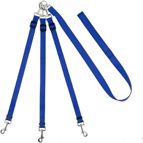 3 Dog Leash No Tangle，Asinpa，Double Dog Leash for Two Dogs，Triple Dog Leash, Adjustable, Durable Nylon, 360° Swivel No Tangle Climbing Rope Removable Pet Traction Rope (Black, 144cm-170cm)