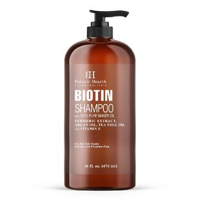 BOTANIC HEARTH Biotin Shampoo with Ginger Oil & Keratin - for Hair Loss and Thinning Hair - Promotes Hair Growth, Sulfate & Paraben Free, for Men and Women - 16 fl oz