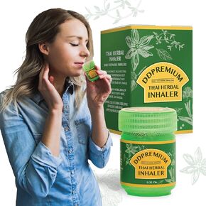 Herbal Inhaler with Menthol & Essential oil - Natural Thai Inhaler for Enhanced Breathing, Promotes Clearer Nasal Refreshing Relief Pack of 3