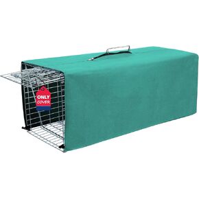 Live Animal Trap Cage Cover, Cage Covers for Small Animal Trap Cage, Feral Cat Trap Covers for 1-Door Humane Animal Trap Cage 32" x 10" x 12"(Black, Only Cover)