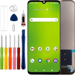 [New] Duotipa LCD Display Screen Digitizer Assembly Replacement for Cricket Icon 3 EC211002 6.5" with Technical Repair Tools Kit-Black.