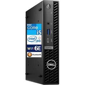 Dell Optiplex 7020 Business Mini Desktop Display (Intel i5-14500T, Intel UHD 770 Shared, 32GB DDR5, 256GB M.2 PCIe SSD, WiFi 6E, Bluetooth, 90W PSU, RJ-45, 1 Display Port, HDMI, Win 11 Pro)
