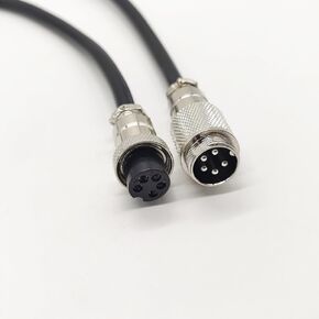 3.28 ft GX16 5 Pin Cable Female to Male Head Aviation Cordset, GX16 5 Pin Panel Mount Circular Metal Aviation Connector Adapter Male to Female 20AWG (1M)