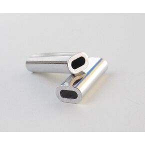 Aluminum Oval Crimp Sleeves 1.5mm x 18mm - 100 Pieces G Size