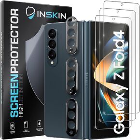 واقي عدسة الكاميرا والشاشة Inskin لهاتف Samsung Galaxy Z Fold 4 5G [2022] - 3+3 عبوات، زجاج مقسى 9H، وضوح عالي الدقة، مضاد للخدش وبصمات الأصابع، صديق للحافظة in Kuwait