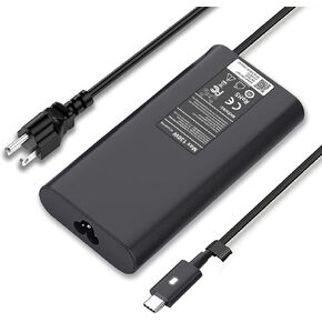 130W Power Supply USB C Type C Charger 20V 6.5A for Dell XPS 15 9575 9520 9510 9500 17 9720 9710 9700 Latitude 5411 5421 5511 5520 5521 Precision 5530 5550 5560 5570 5750 5760 3560 Laptop Adapter Cord