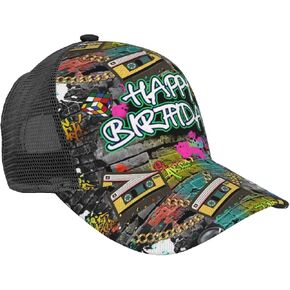 Happy Birthday Baseball Cap Birthday Hat Adjustable Mesh Back Trucker Hat Cap Birthday Gifts for Men Women