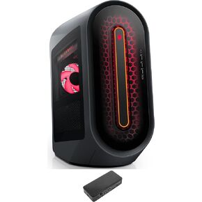 كمبيوتر سطح المكتب Alienware Aurora R15 للألعاب (AMD Ryzen 7 7700X 8-Core، 64GB DDR5 4800MHz RAM، 2x2TB PCIe SSD RAID 0 (4TB)، GeForce RTX 4070 Ti، WiFi، Bluetooth، أسود، Win 11 Pro) مع قاعدة توصيل USB-C in Kuwait
