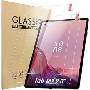 2-Pack Screen Protector Compatible with Lenovo Tab M9 9.0", Tempered Glass Clear Film, Anti-Scratch, 9H Hardness, Easy Installation