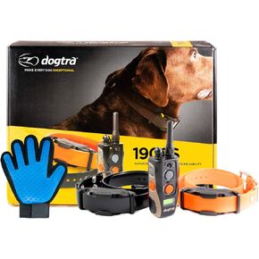 Dogtra 1902S 2 Dog Training Collar with Remote -3/4 Mile Range Dog Locator - Includes Extreme Consumer Products Soft Silicone Pet Grooming Glove