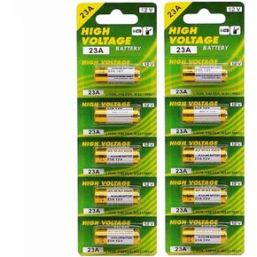 TXY A23 12V Alkaline Battery 23A 12 Volt A23 E23A MN21 Replacement Batteries 0% Hg (10Pcs/2pack)