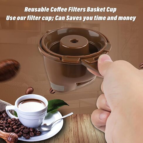 Single Serving Ground Coffee Brew Filter/Holder Basket for Hamilton beach flexbrew replacement parts 49957 49974 49976 49979 49957 49954 49947 49940 49950 49966 49968 Reusable coffee filter Brown (1) in Saudi Arabia