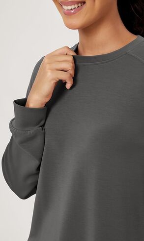 سويت شيرت ODODOS Modal ناعم بأكمام طويلة للنساء بلوفر برقبة دائرية كبيرة الحجم in Kuwait