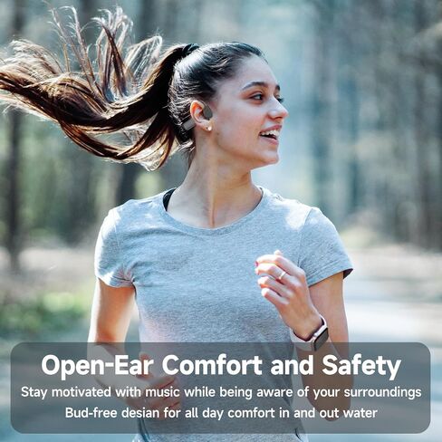 Bone Conduction Headphones, IPX8 Waterproof Open-Ear Bluetooth 5.4 Headphones & 32GB MP3 Player, Wireless Earphones for Workouts, Running and Swimming, with 2 Magnetic Charging Cable in Saudi Arabia