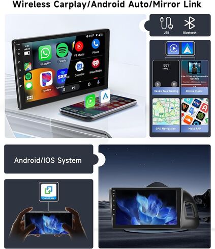 [8 CORE 2G+64G] راديو سيارة لأودي Q5 2010-2018 مع Carplay Android Auto، 9 بوصة Android 13 IPS شاشة تعمل باللمس ستيريو سيارة، بلوتوث، واي فاي، GPS Navi، SWC، DSP + كاميرا احتياطية in Saudi Arabia