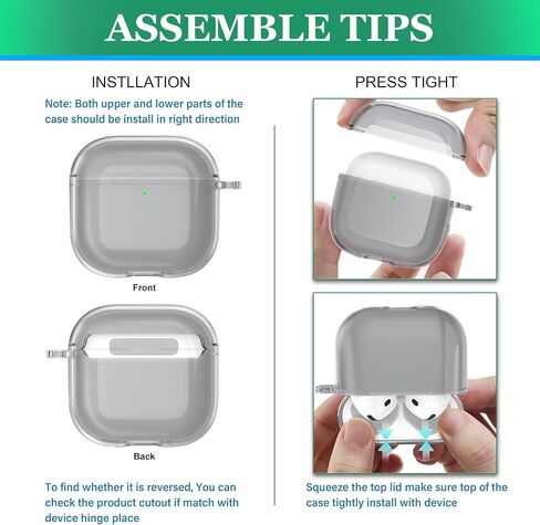 for AirPods 4 Case with Cleaner Kit, Crystal Clear Cover | Highly Transparent Anti-Yellowing TPU,Shockproof,Scratch-Resistant,Travel-Ready Keychain Cover for Work,Gym&Daily,Clear White in Kuwait