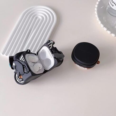 Case for Samsung Galaxy Buds2 Pro (2022) /Galaxy Buds 2 (2021) /Galaxy Buds Pro (2021) /Galaxy Buds Live (2020), XMBYGY Cartoon Silicone Cover with Keychain for Earbuds (Motorcycle) in Saudi Arabia