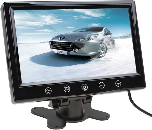 SallyBest® 9 Inch 16:9 HD Pillow TFT LCD Color Screen Car Rearview Monitor Support 2 Video Output Widescreen Car Rear View Headrest DVD VCR Monitor with Touch Button & Remote Control in Saudi Arabia