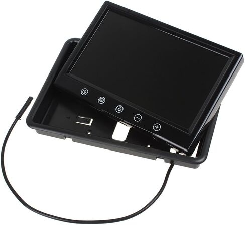 SallyBest® 9 Inch 16:9 HD Pillow TFT LCD Color Screen Car Rearview Monitor Support 2 Video Output Widescreen Car Rear View Headrest DVD VCR Monitor with Touch Button & Remote Control in Saudi Arabia