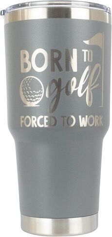 Born to Golf 20 oz Golf Coffee Mug, Golf Gift for Men, Stainless Steel Travel Mug with Lid, Golfing Accessories in Saudi Arabia
