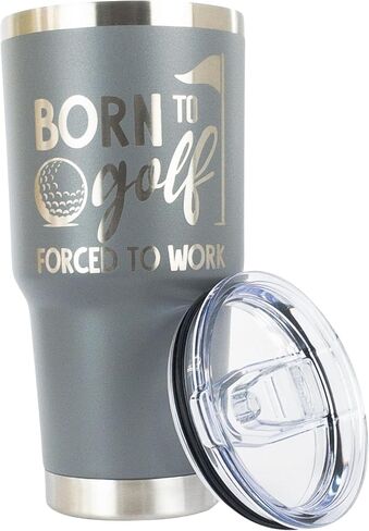 Born to Golf 20 oz Golf Coffee Mug, Golf Gift for Men, Stainless Steel Travel Mug with Lid, Golfing Accessories in Saudi Arabia