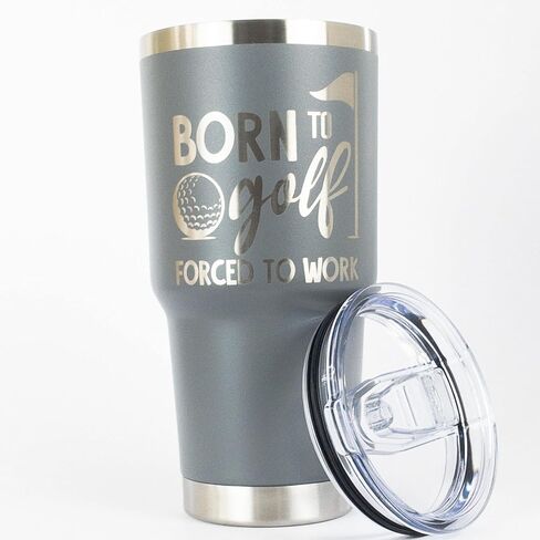 Born to Golf 20 oz Golf Coffee Mug, Golf Gift for Men, Stainless Steel Travel Mug with Lid, Golfing Accessories in Saudi Arabia