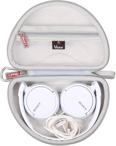 جراب Mchoi الصلب مناسب لسماعات الرأس السلكية فوق الأذن Sony MDR-ZX110/ZX110AP/ZX110NC/ZX310AP، جراب واقٍ لسماعات الرأس السلكية المقاومة للماء والصدمات، جراب فقط، أسود in Saudi Arabia