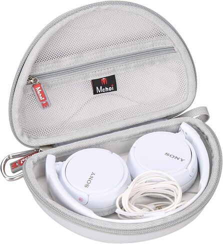 جراب Mchoi الصلب مناسب لسماعات الرأس السلكية فوق الأذن Sony MDR-ZX110/ZX110AP/ZX110NC/ZX310AP، جراب واقٍ لسماعات الرأس السلكية المقاومة للماء والصدمات، جراب فقط، أسود in Saudi Arabia