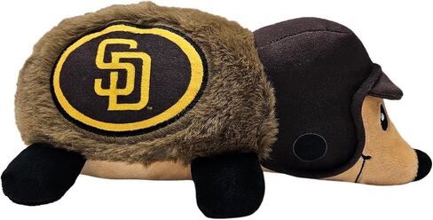 MLB SAN Diego Padres Plush Hedgehog Toy for Dogs & Cats, Cool Soft Pet Toy for Fun and Interactive Play, Dog Chew Toy with Squeaker, Licensed Hot Pet Toy in Saudi Arabia