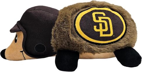MLB SAN Diego Padres Plush Hedgehog Toy for Dogs & Cats, Cool Soft Pet Toy for Fun and Interactive Play, Dog Chew Toy with Squeaker, Licensed Hot Pet Toy in Saudi Arabia