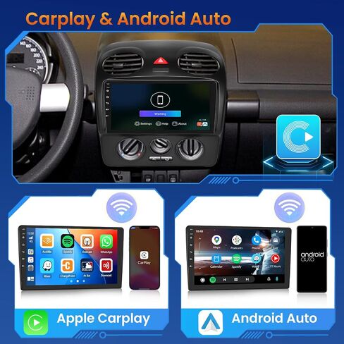 [2+64GB] Inefala for Volkswagen VW Beetle 2004-2010 Android 13 Radio Dash Kit, 9" HD Touchscreen Stereo with Wireless Carplay Android Auto GPS Bluetooth FM/RDS Radio SWC USB AHD Backup Camera MIC in Saudi Arabia