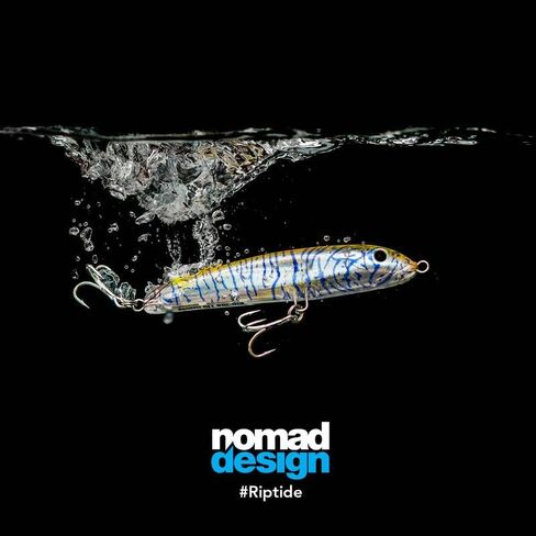 Nomad Design Riptide 115 طُعم المشي العائم، BKK 4X Trebles #4 خطافات، 4-1/2 بوصة 3/4 أونصة، فانتوم in Saudi Arabia