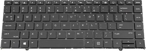 لوحة مفاتيح بإضاءة خلفية بتخطيط أمريكي باللون الأسود مناسبة لمحطة العمل المحمولة HP ZBook Studio G5 x360 in Saudi Arabia