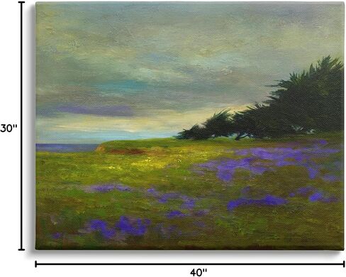 Stupell Industries Seaside Purple Meadow Flowers Canvas Wall Art, Design by Sheila Finch in Saudi Arabia