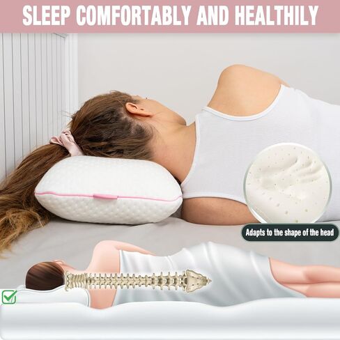 alkamto Travel & Camping Comfortable Memory Foam Pillow with Extra Cotton Cover – Easy to Carry Portable Bag – Temperature Regulating Pillow Case - Perfect for Travelling/Fishing/Backpacking/Hiking in Kuwait