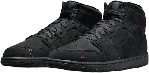 Nike Air Jordan 1 Mid Men's Shoes White/Gym Red-Black DQ8426-106 7 in Saudi Arabia