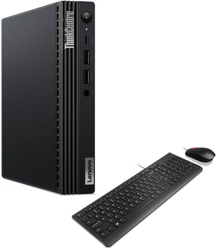 كمبيوتر مكتبي صغير Lenovo ThinkCentre M70q Gen 4 Home & Business (Intel i5-13400T 10-Core، ذاكرة الوصول العشوائي 16 جيجابايت، 512 جيجابايت PCIe SSD، Intel UHD 730، WiFi، بلوتوث، أسود، Win 11 Pro) in Saudi Arabia