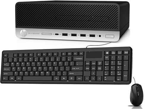 HP EliteDesk 705 G4 SFF Desktop Computer PC, AMD Quad Core Ryzen 5 Pro 2400G 3.6GHz, 16GB DDR4 RAM, 512GB SSD, WiFi, Bluetooth, Win 10 Pro (Renewed) in Saudi Arabia