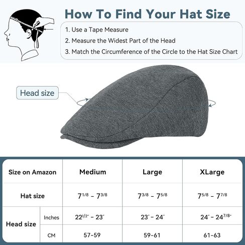 KUJUHA Men's Newsboy Cap Cotton Flat Ivy Gatsby Newsboy Hat Driving Hat Irish Cabbie Hunting Caps Winter Hat in Saudi Arabia