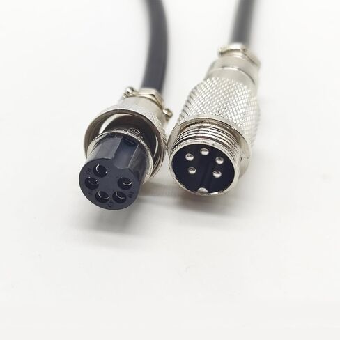 3.28 ft GX16 5 Pin Cable Female to Male Head Aviation Cordset, GX16 5 Pin Panel Mount Circular Metal Aviation Connector Adapter Male to Female 20AWG (1M) in Kuwait
