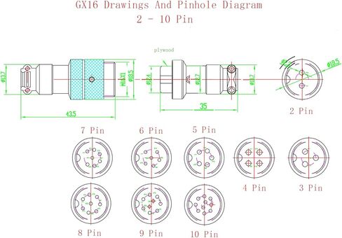 3.28 ft GX16 5 Pin Cable Female to Male Head Aviation Cordset, GX16 5 Pin Panel Mount Circular Metal Aviation Connector Adapter Male to Female 20AWG (1M) in Kuwait