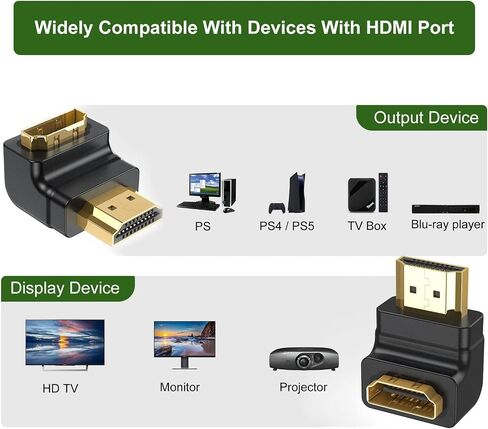 HDMI Adapter HDMI Male to Female Connector with 90 Degrees in Saudi Arabia